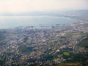 The view from the top of Table Mountain 