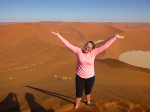 On top of the highest sand dune! 